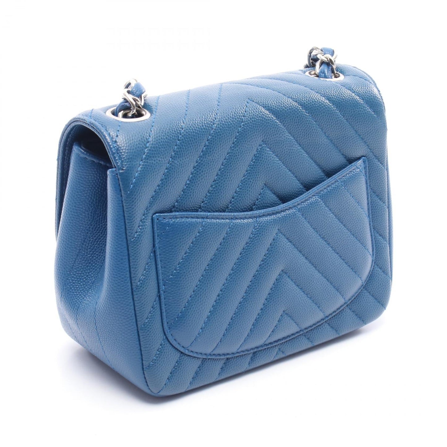 Chanel Chevron V Stitch Caviar Skin Shoulder Bag