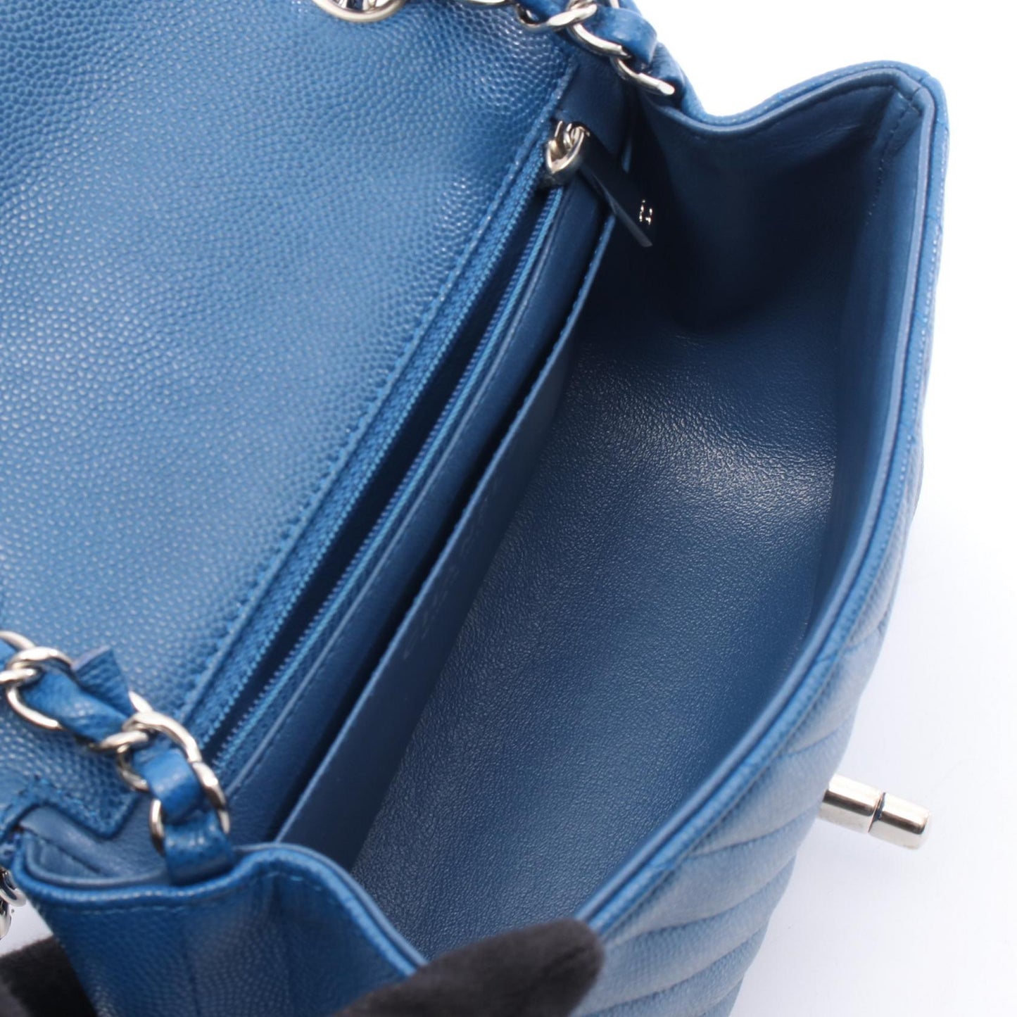 Chanel Chevron V Stitch Caviar Skin Shoulder Bag