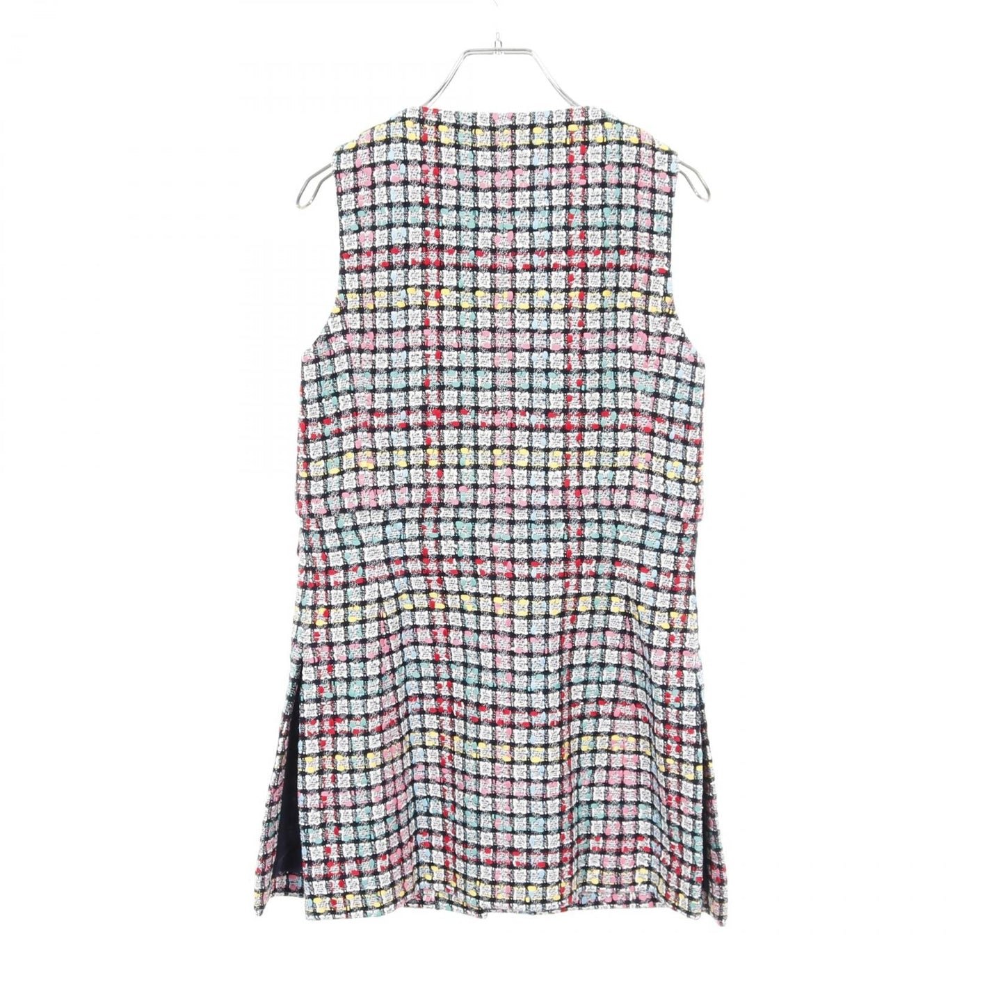 Chanel Coco Mark Button Cotton Nylon Long Gilet