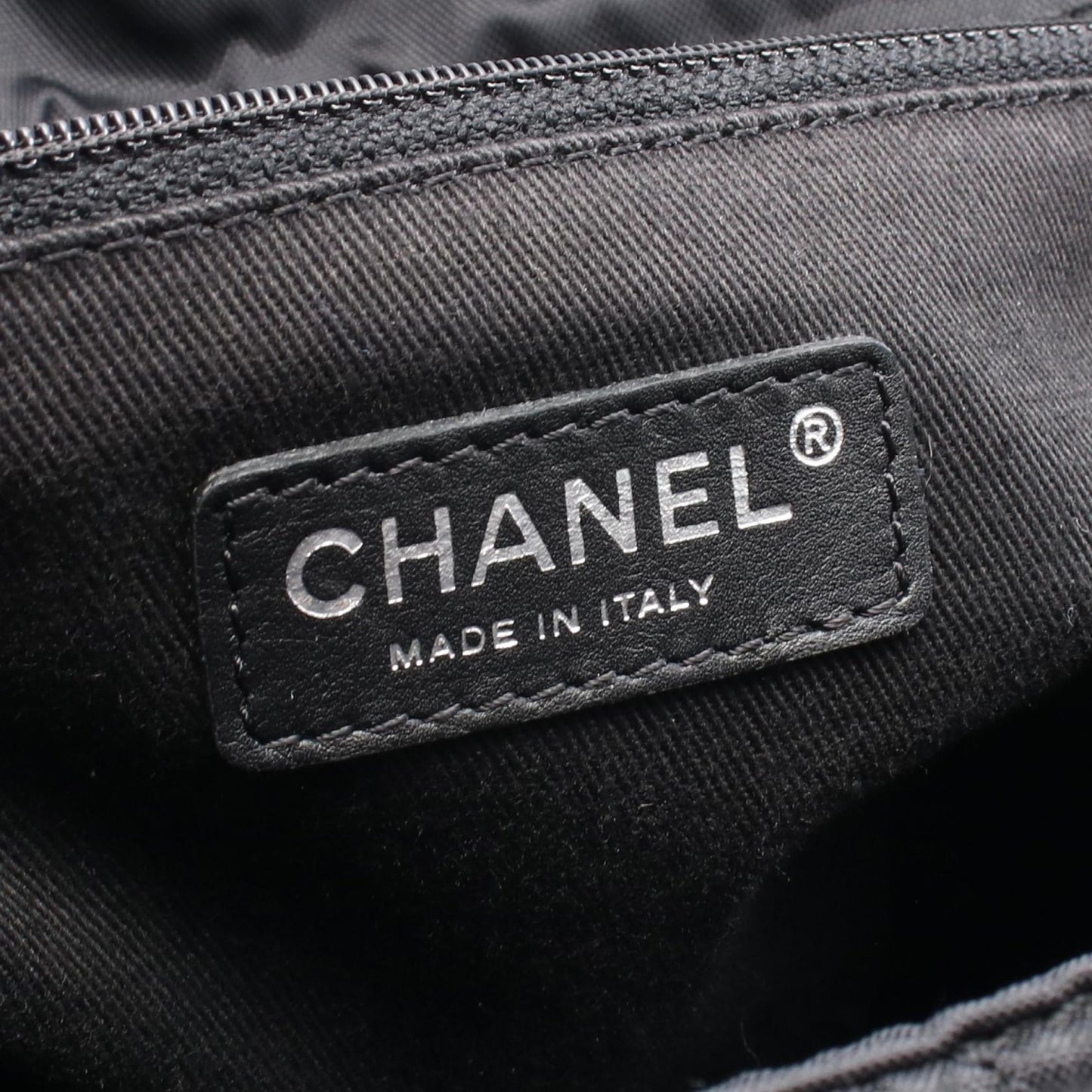 Chanel Paris New York Line Nylon Leather Tote Bag