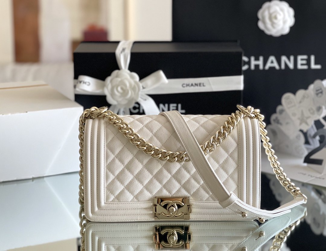 CHLMeTop Qualityum Classic Top Qualityap Bag 25cm White For Women A67086