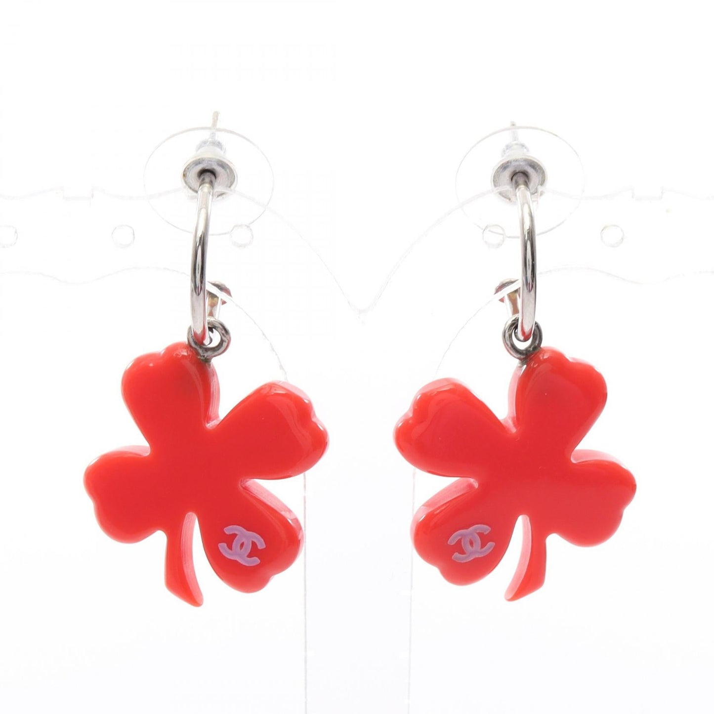 Chanel Coco Mark Clover Earrings