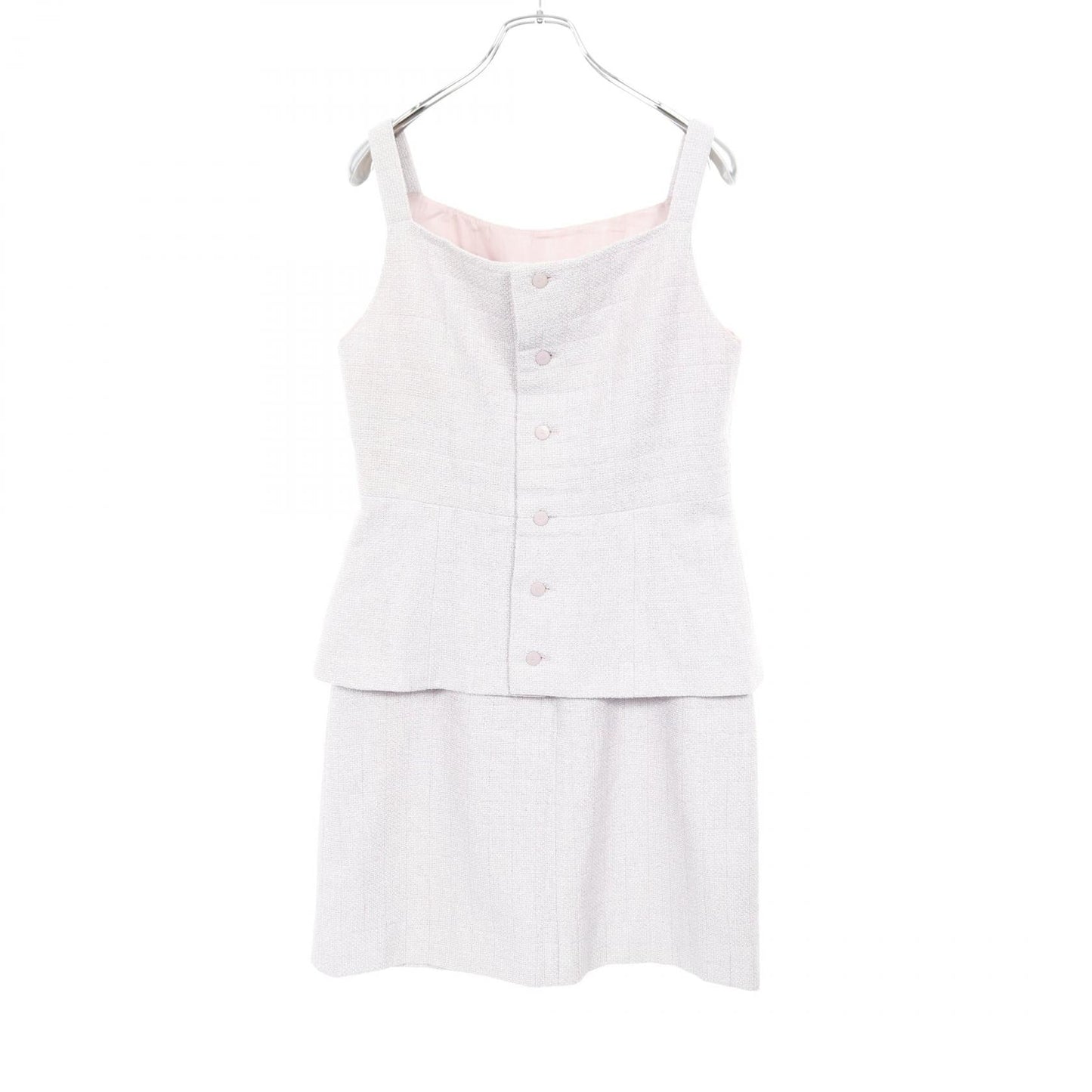 Chanel Coco Mark Button Cotton Wool Nylon Setup