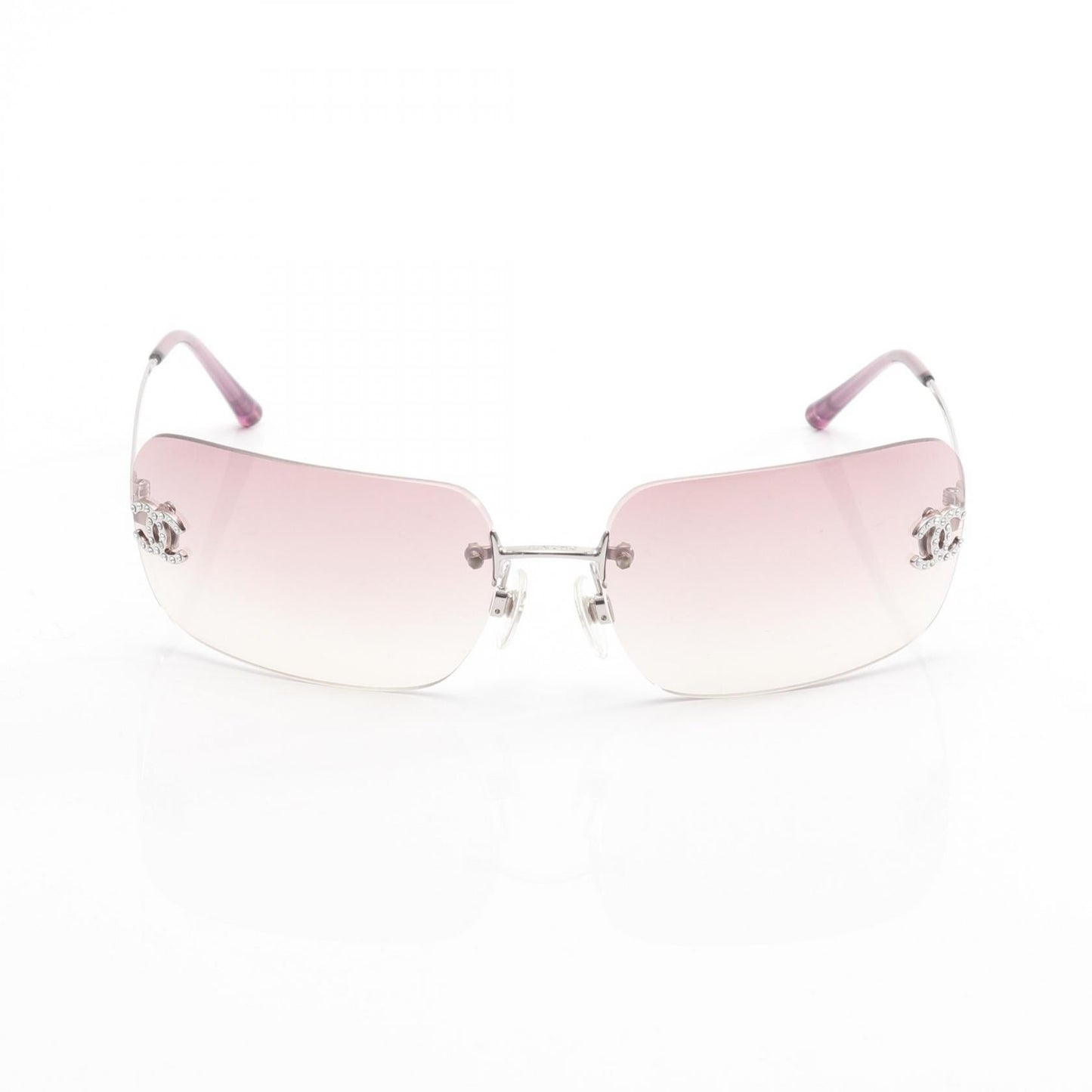 Chanel Coco Mark Metal Rhinestone Sunglasses