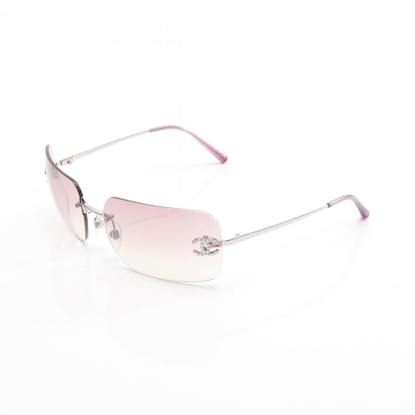Chanel Coco Mark Metal Rhinestone Sunglasses