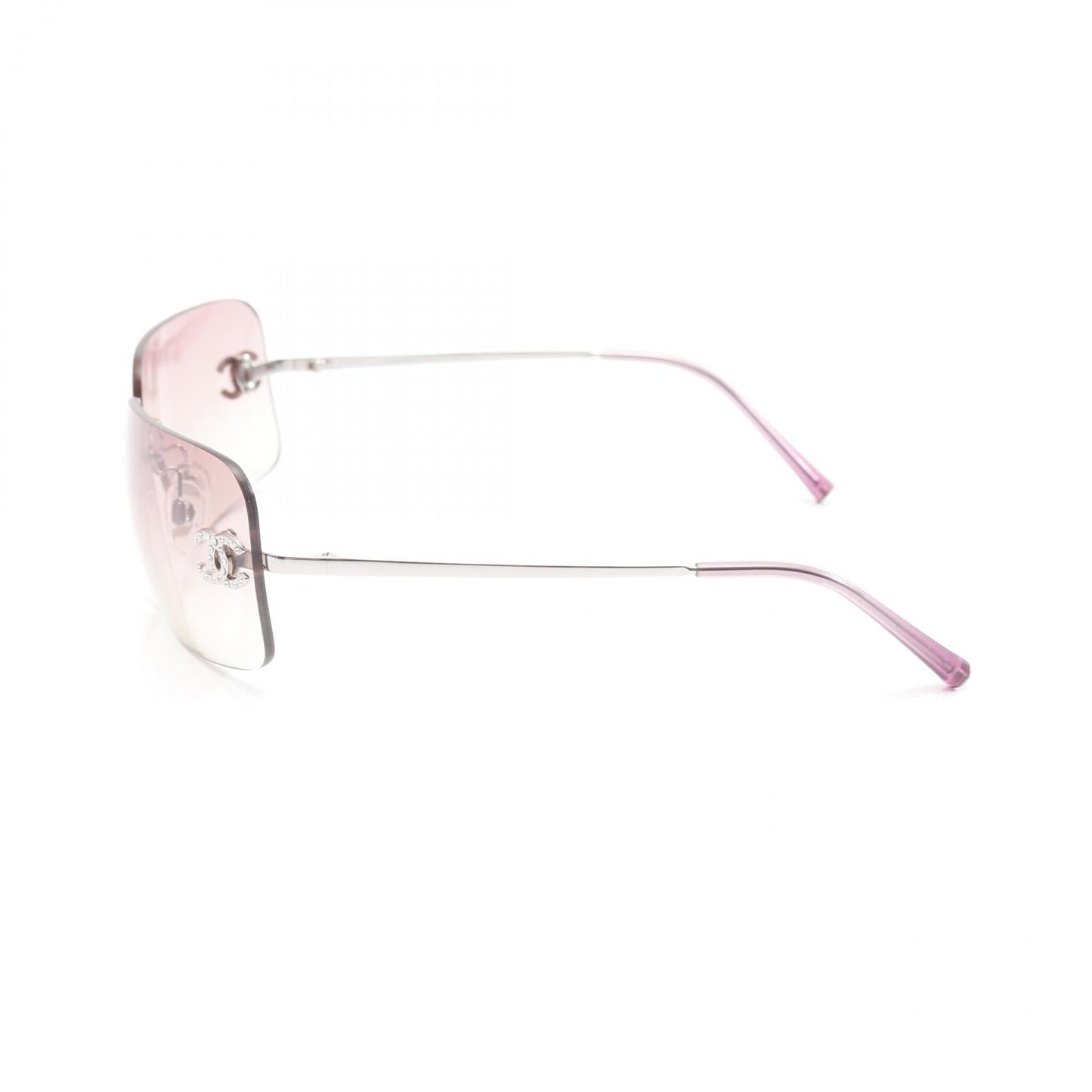Chanel Coco Mark Metal Rhinestone Sunglasses