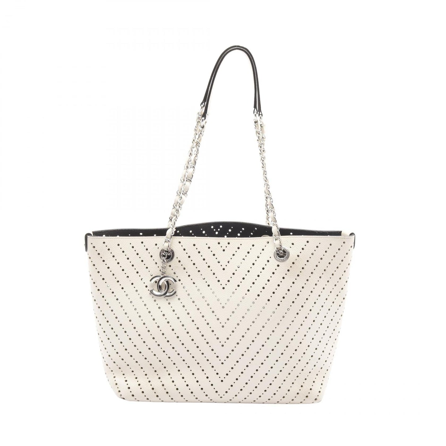 Chanel Coco Mark Grained Calfskin Tote Bag