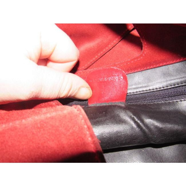 Gucci   Red Suede And Leather Tote