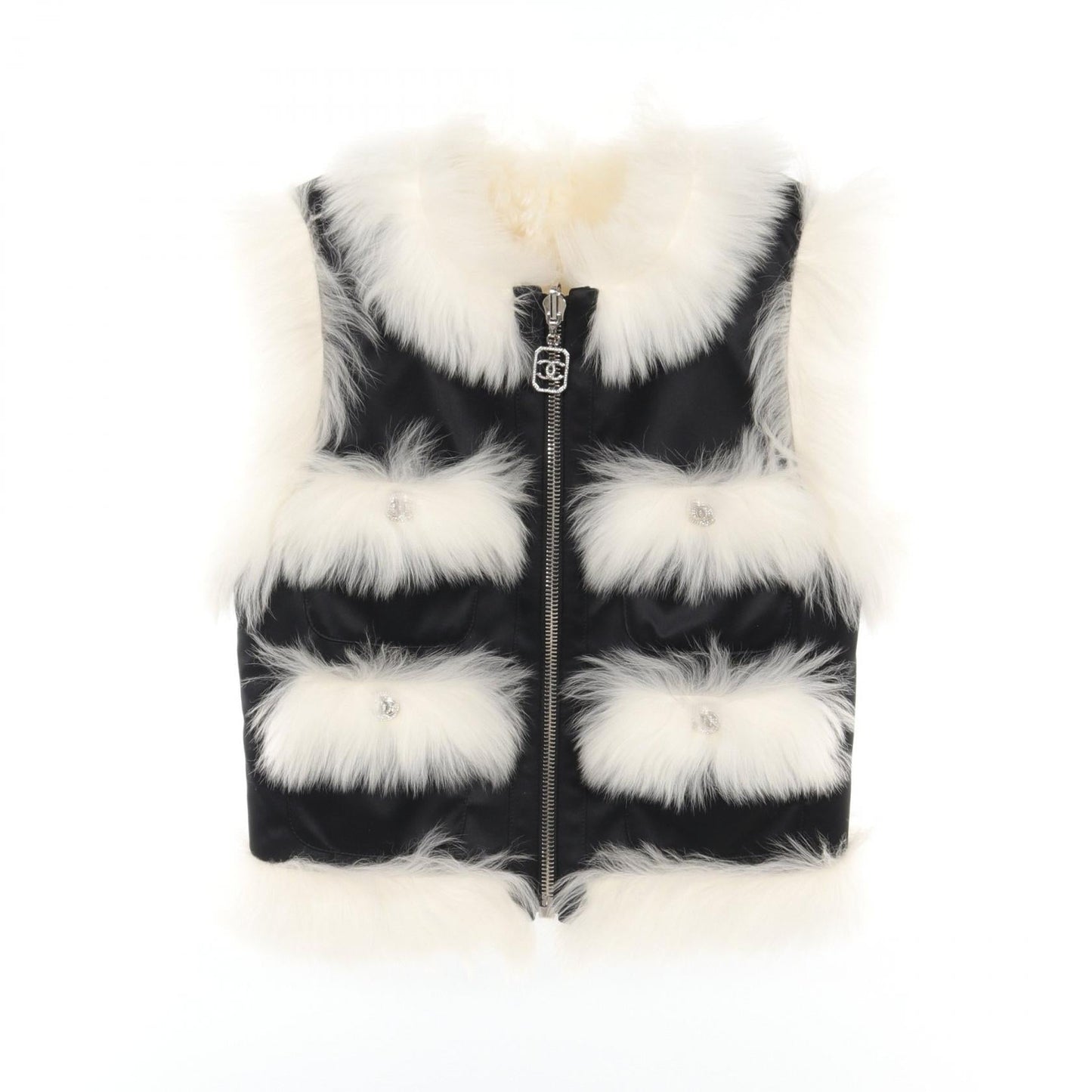 Chanel Coco Neige Polyester/Shearling Vest