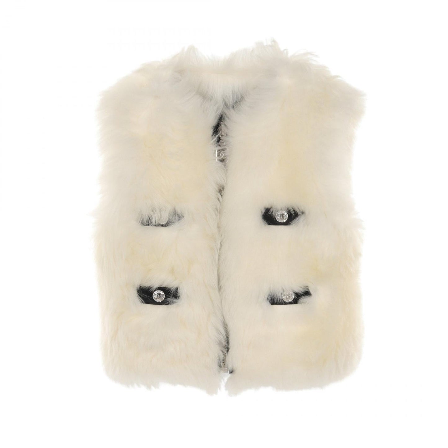 Chanel Coco Neige Polyester/Shearling Vest