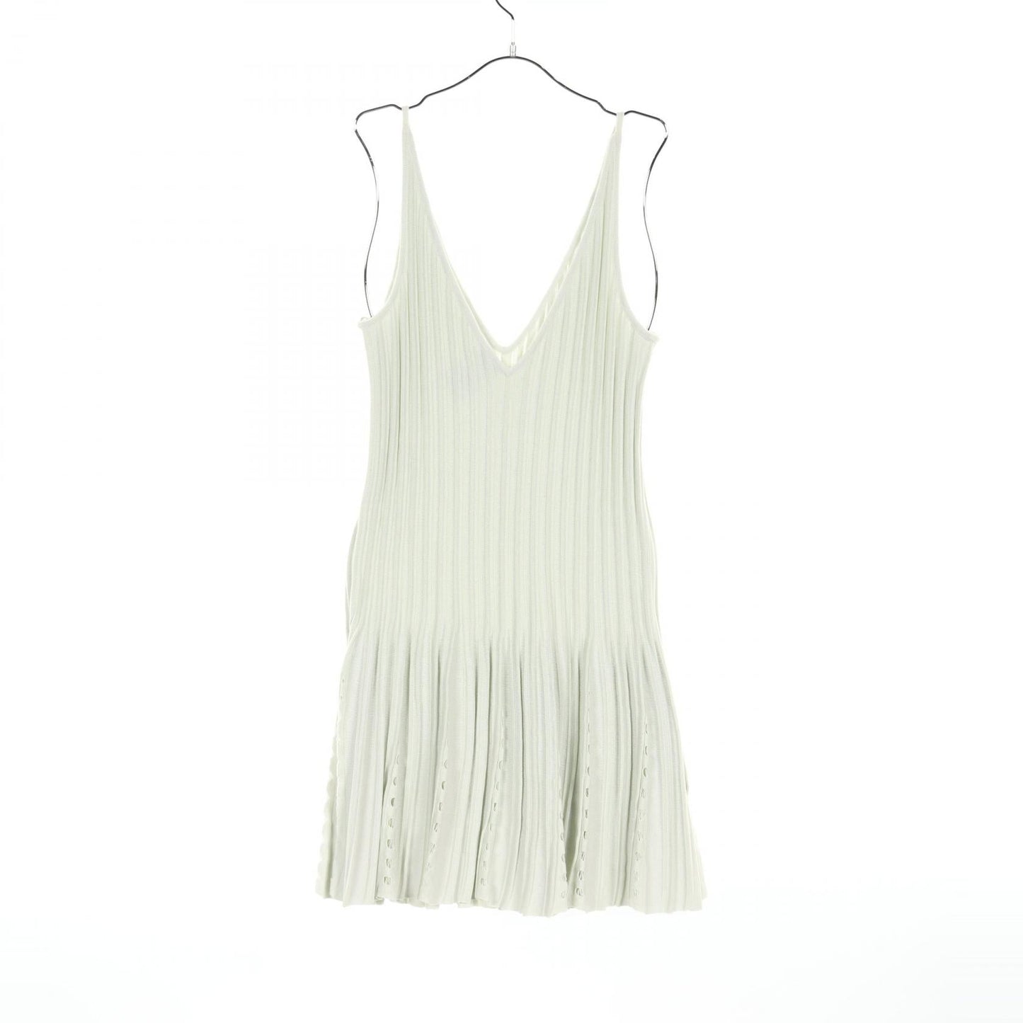 Chanel Coco Mark Pearl Button Cotton Rayon Dress