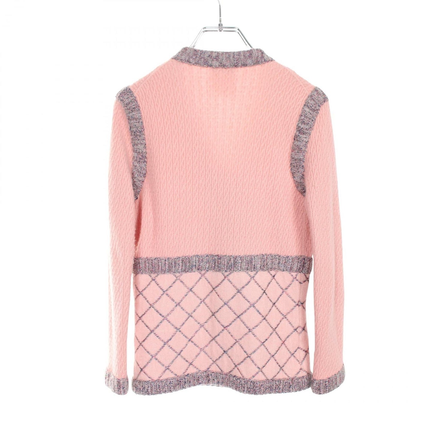 Chanel Matelasse Camellia Button Silk Cashmere Mohair Cardigan