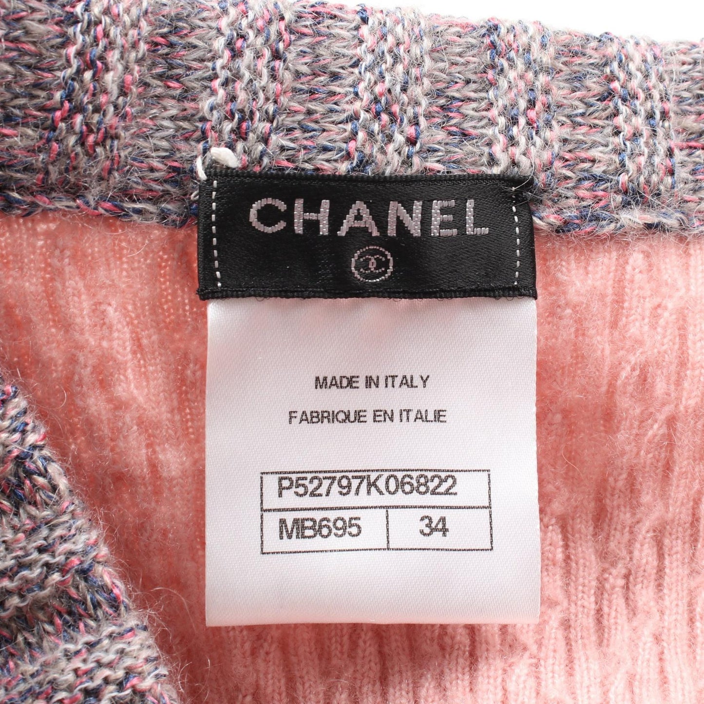 Chanel Matelasse Camellia Button Silk Cashmere Mohair Cardigan