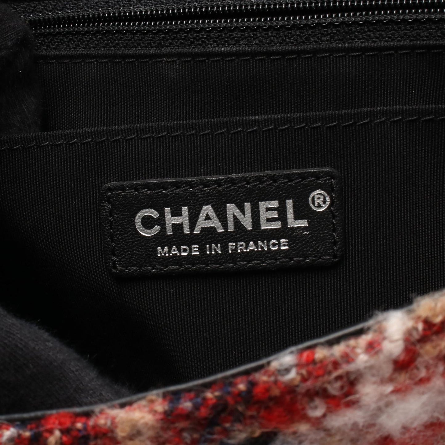 Chanel Top Handle Shearling Wool Leather 2way Bag