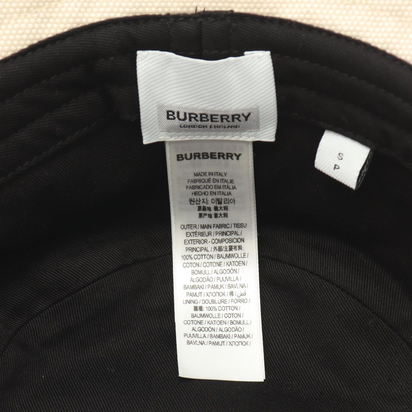 Burberry Horseferry Logo Embroidery Cotton Hat