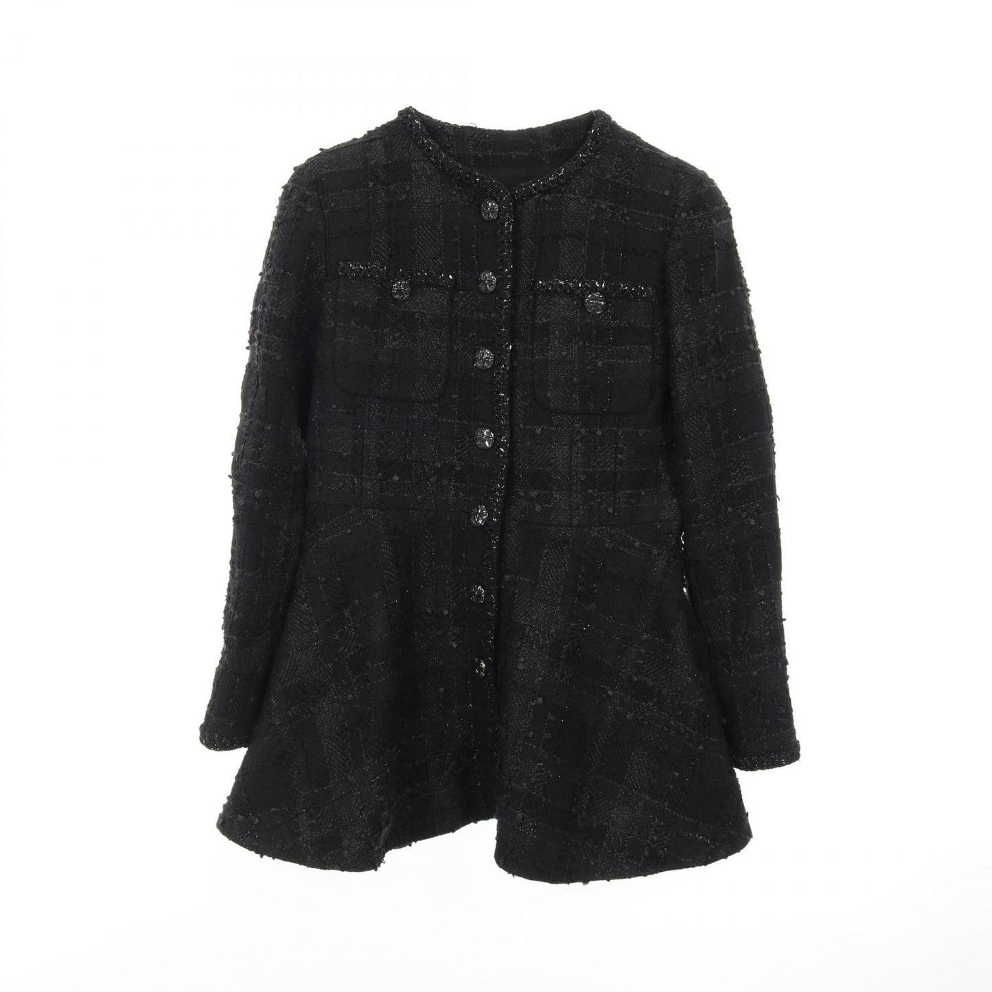 Chanel Coco Mark Button Nylon Cotton Jacket