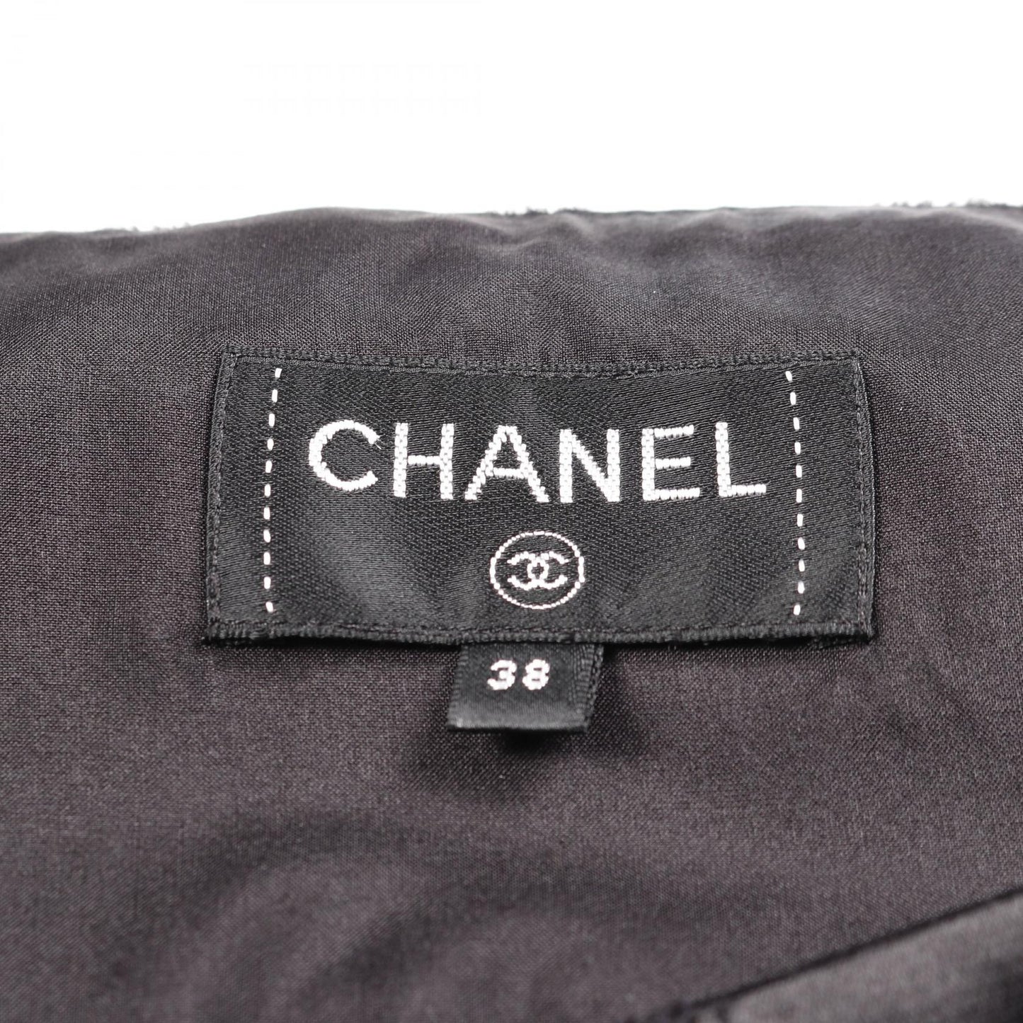 Chanel Coco Mark Button Cotton Silk Skirt
