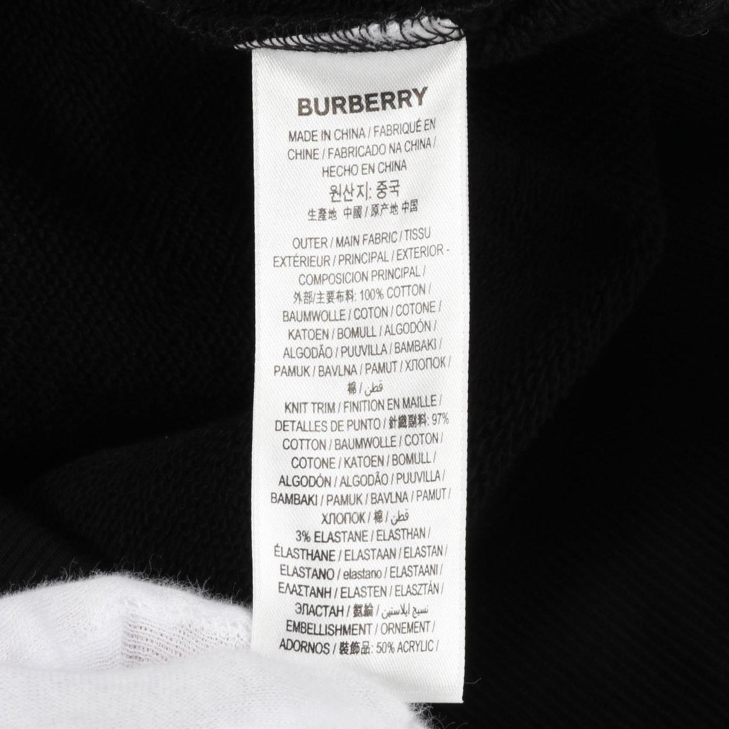 Burberry Logo Cotton Sweatshirt Top