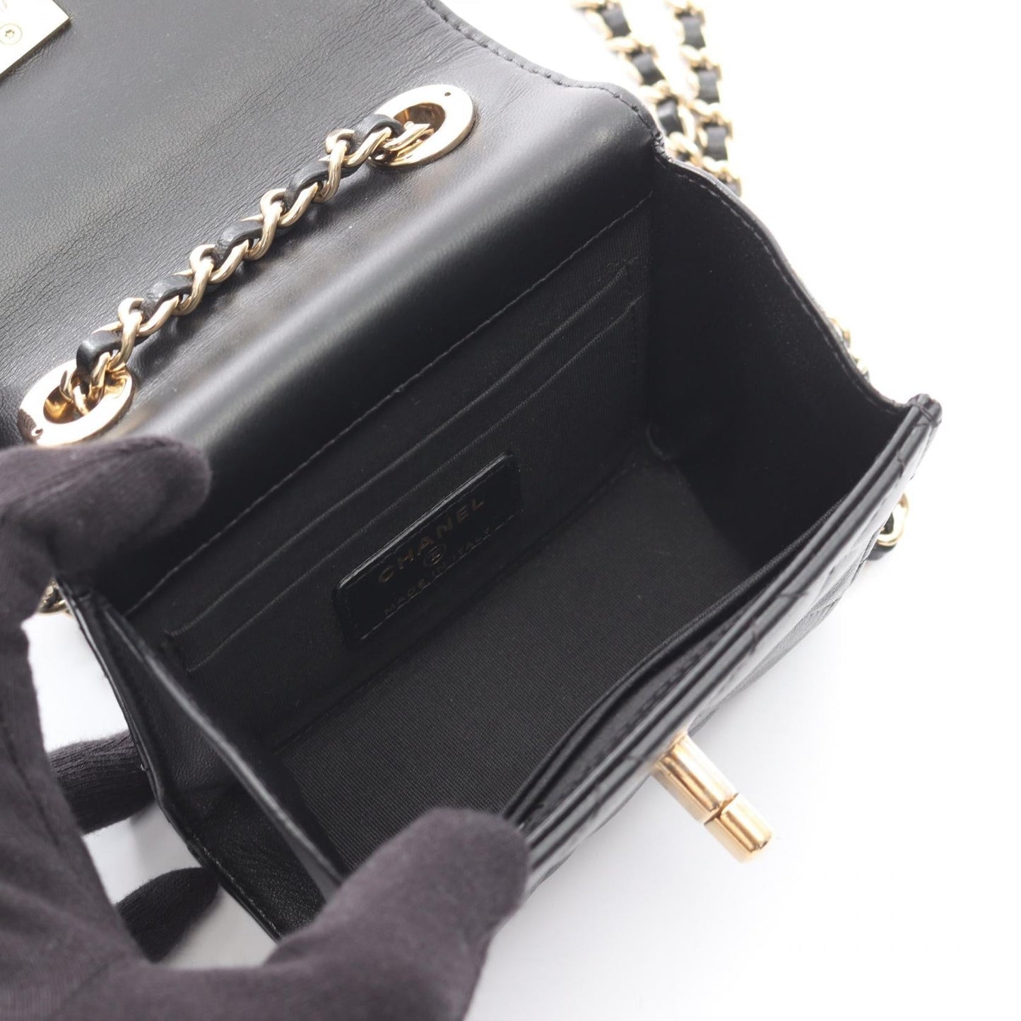 Chanel Mini Matelassé Lambskin Shoulder Bag