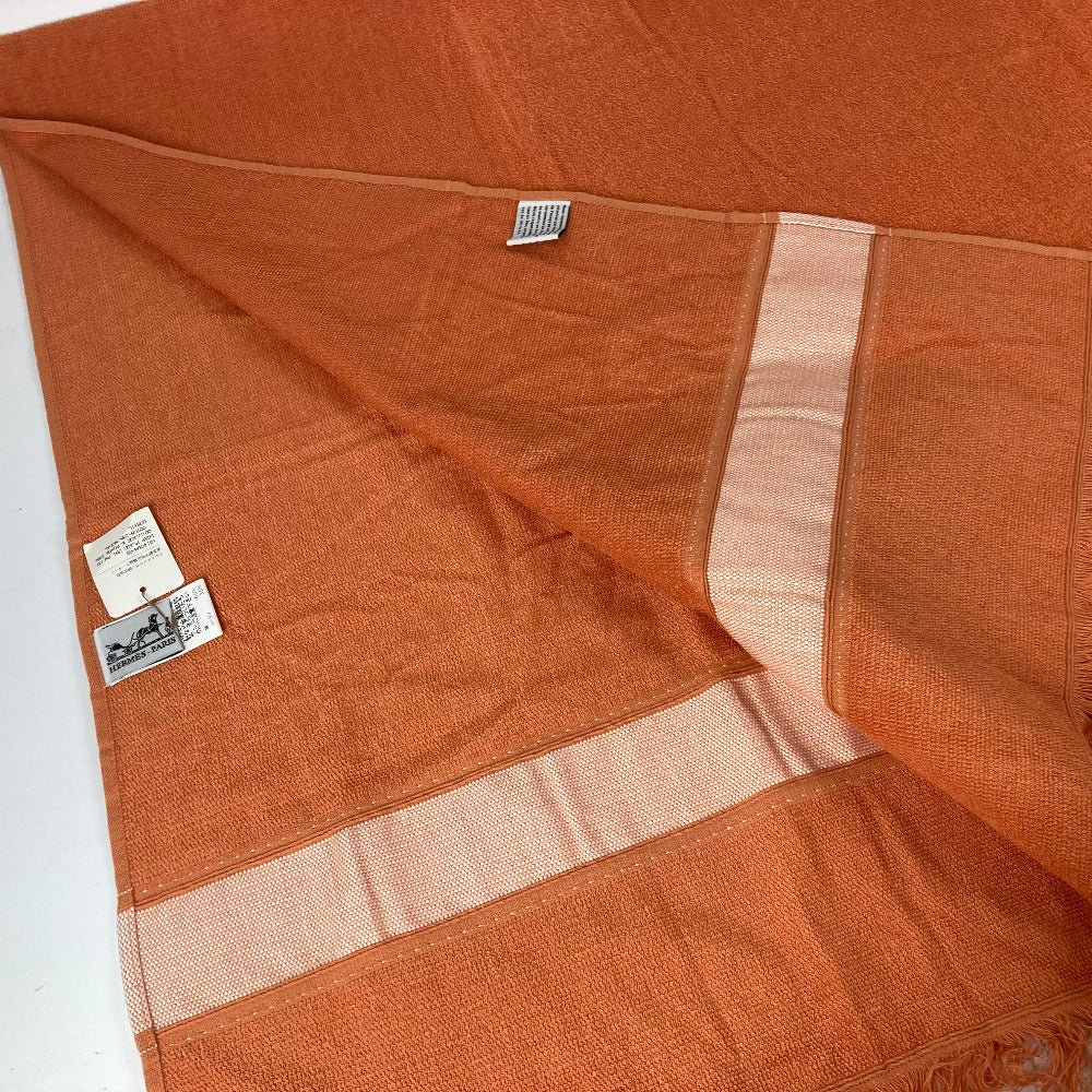 HERMES towel cotton Orange Bath towel Interior Throw Blanket Yachting logo Women  d
