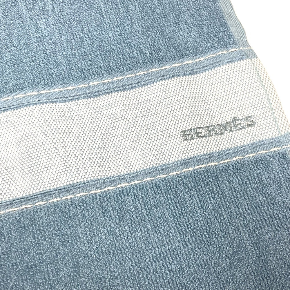 HERMES towel cotton blue Bath towel Interior Throw Blanket Yachting beach towel logo Women  d