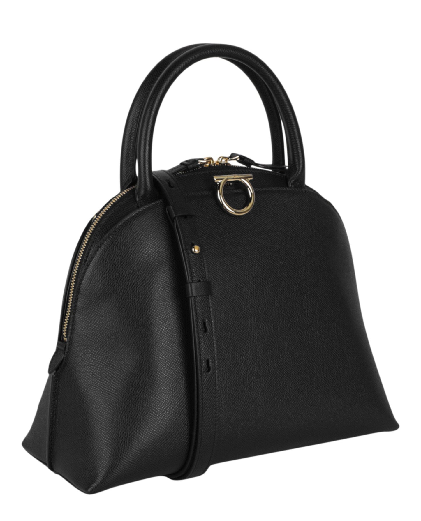 Ferragamo Womens Gancini Medium Top Handle Bag