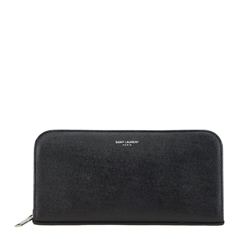 Saint Laurent Logo Leather Long Wallet
