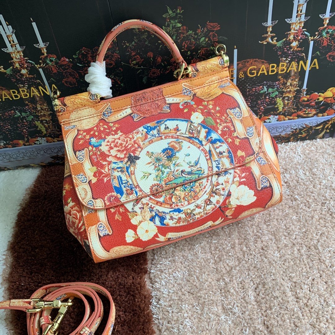 Top Quality 90s Sicily Bag With Logo Print Multicolor For Women 10.2in/26cm Top Quality