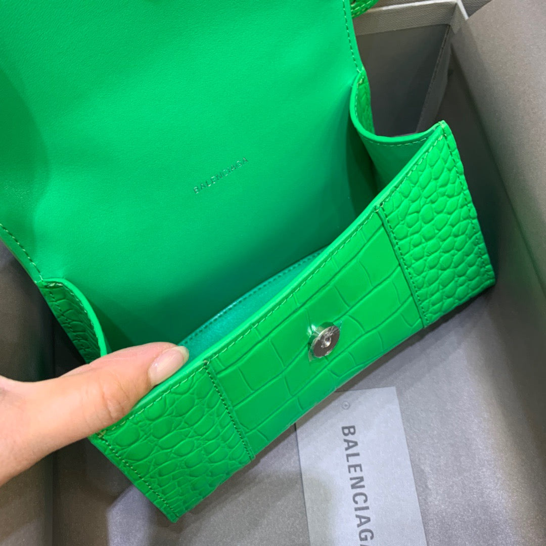 Top Quality Hourglass XS Handbag In Bright Green, For Women,  Bags 7.4in/19cm 5928331U6AK3809