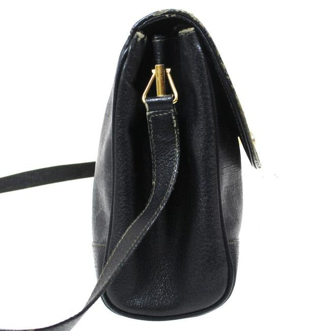 Gucci   Black Large G Logo Print Coated Canvas And Black Leather Hobo Bag