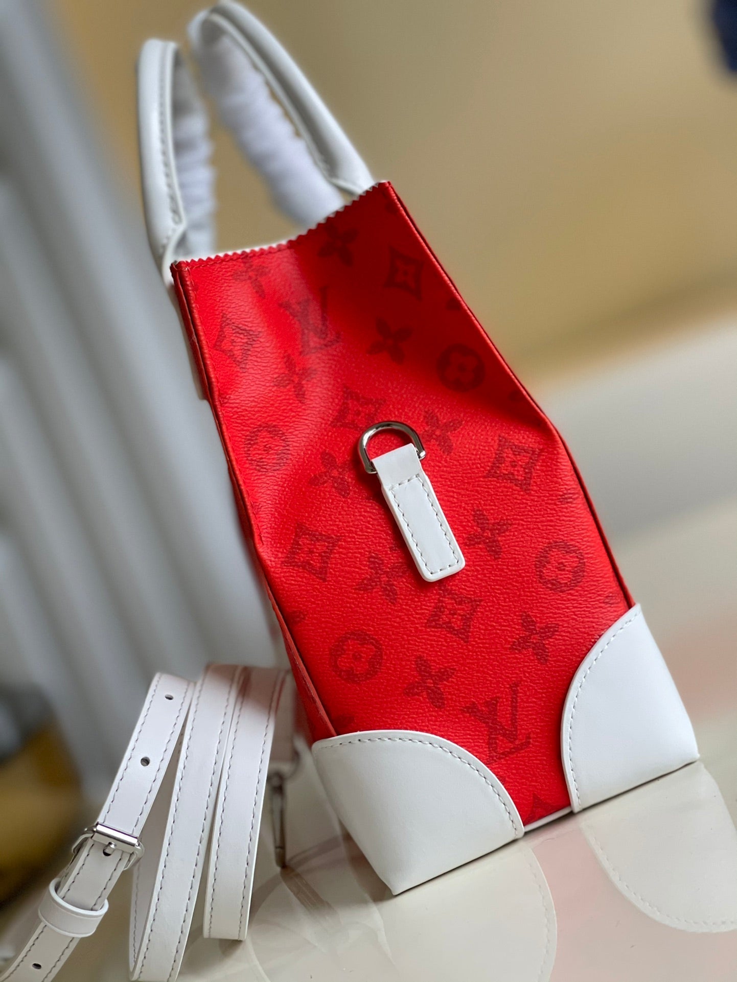 Top Quality Litter Bag  Monogram Canvas Red By Virgil Abloh For Men, Mens Bags, Shoulder And Crossbody Bags 9.4in/24cm Top Quality