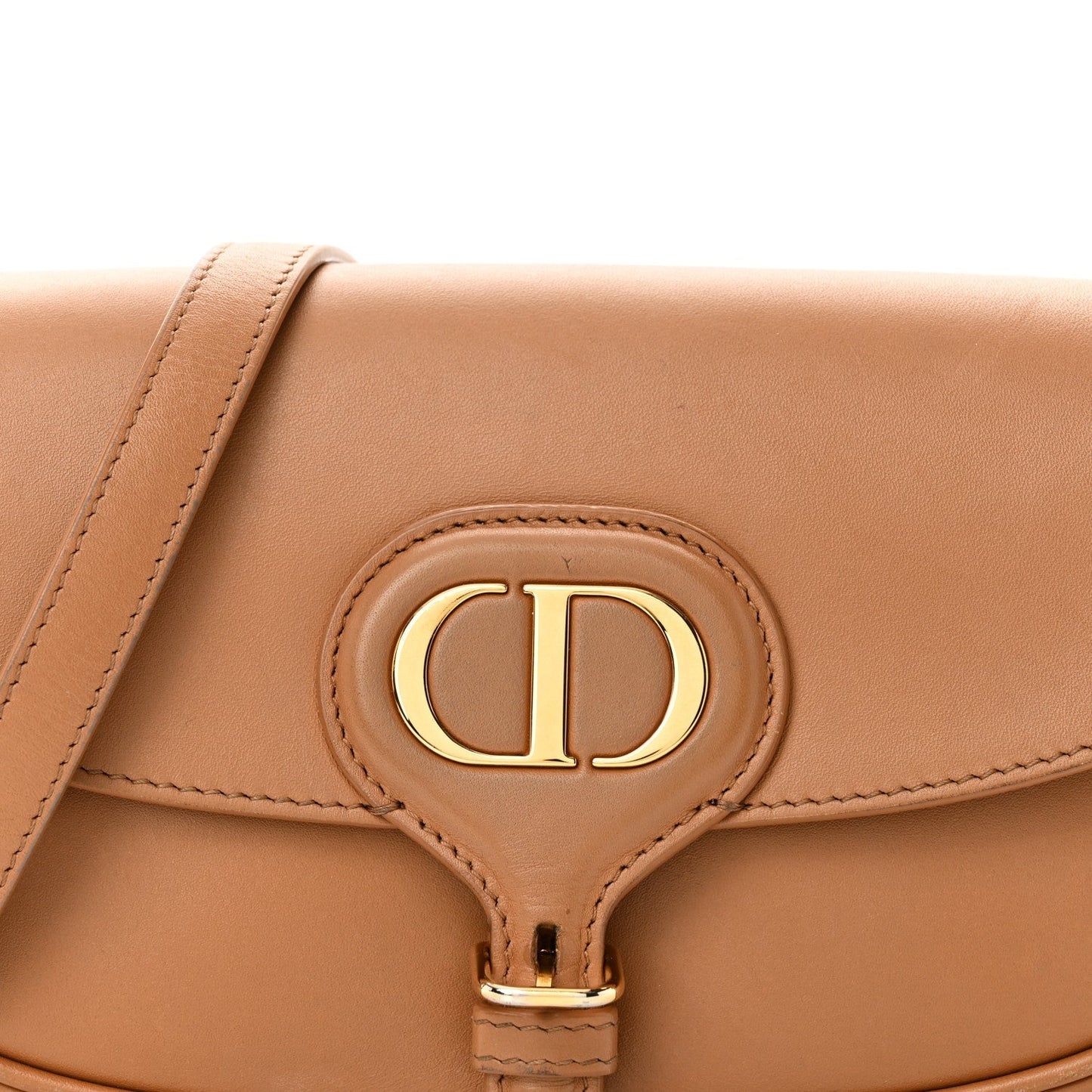 Christian Dior Box Calfskin East West Bobby Bag Cognac