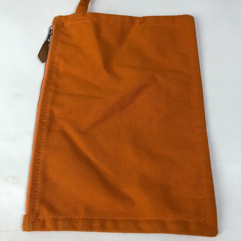 HERMES Tote Bag canvas Orange Handbag Bora Bora PM Cheval Spries Women  d