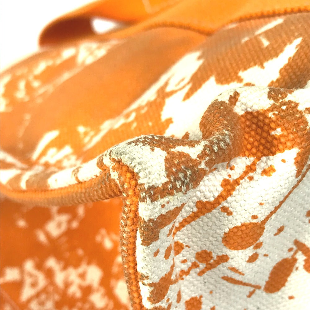 HERMES Tote Bag canvas Orange Handbag Bora Bora PM Cheval Spries Women  d