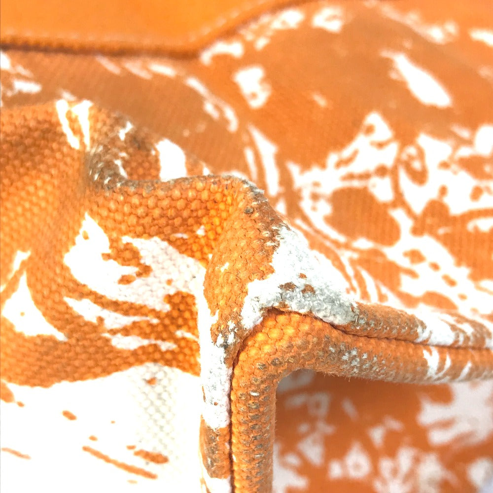 HERMES Tote Bag canvas Orange Handbag Bora Bora PM Cheval Spries Women  d