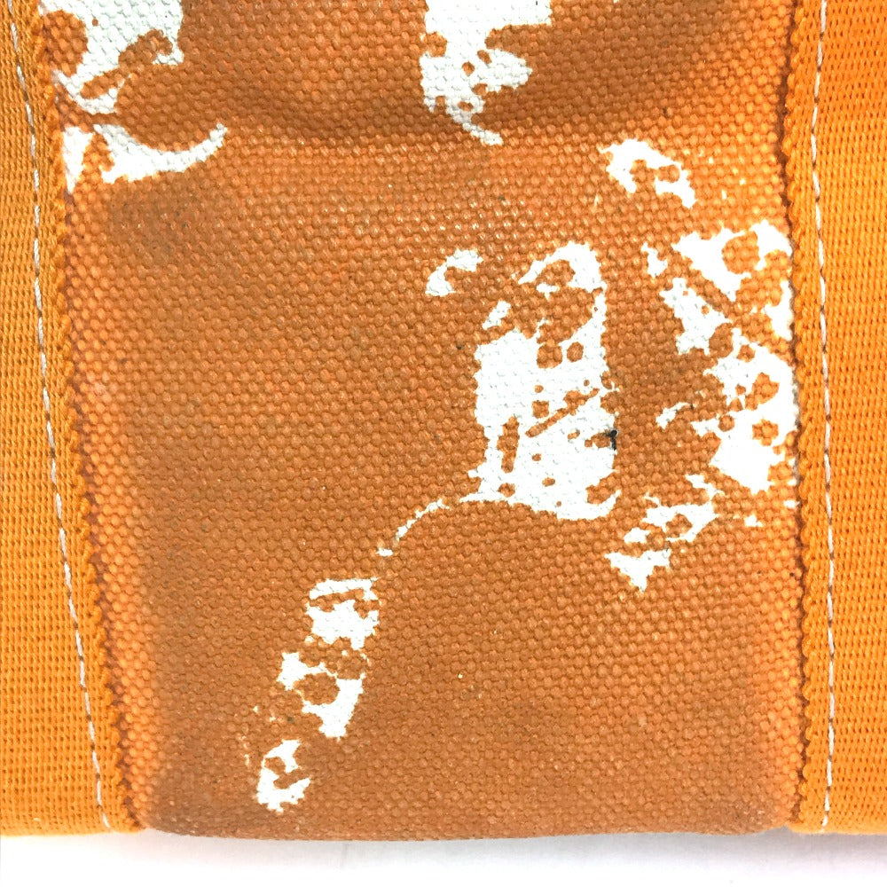 HERMES Tote Bag canvas Orange Handbag Bora Bora PM Cheval Spries Women  d