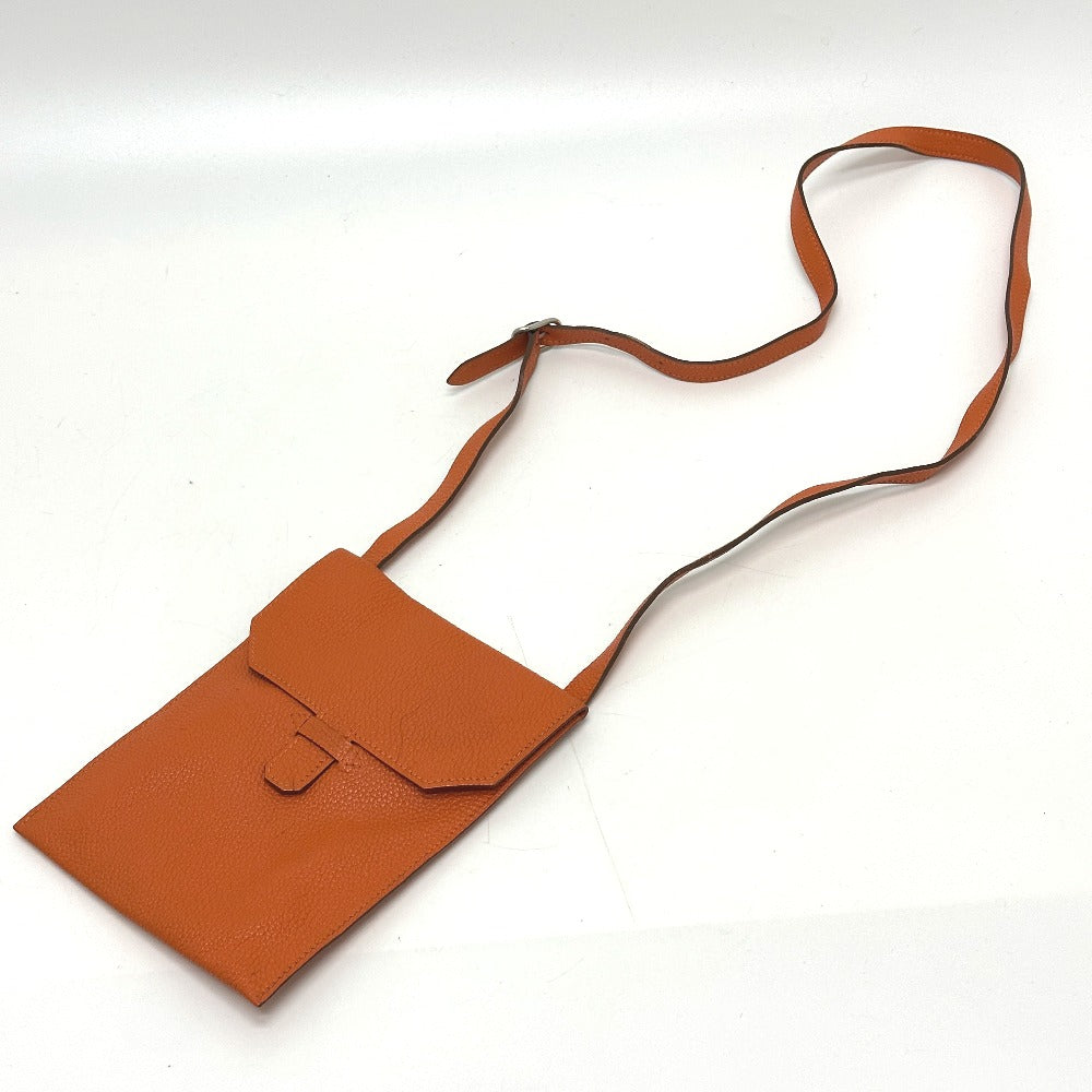 HERMES Shoulder Bag Togo Orange Crossbody bag Amery Women  d