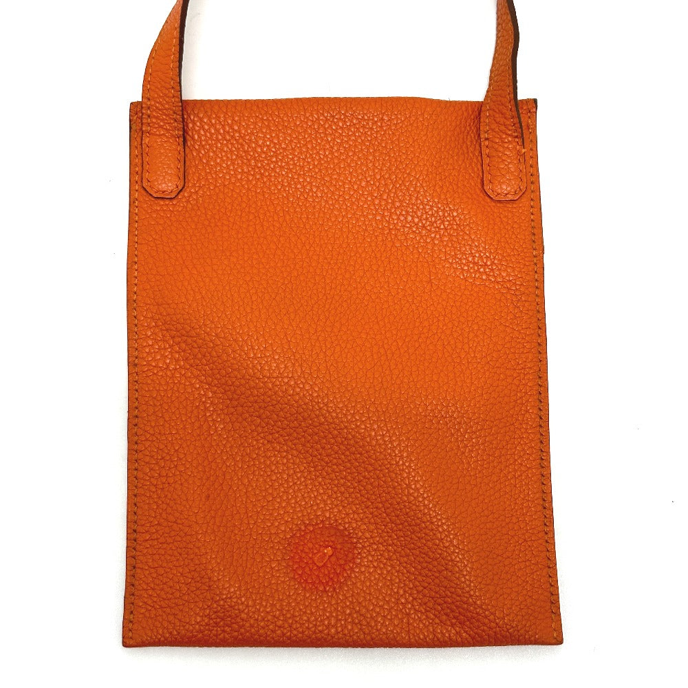 HERMES Shoulder Bag Togo Orange Crossbody bag Amery Women  d