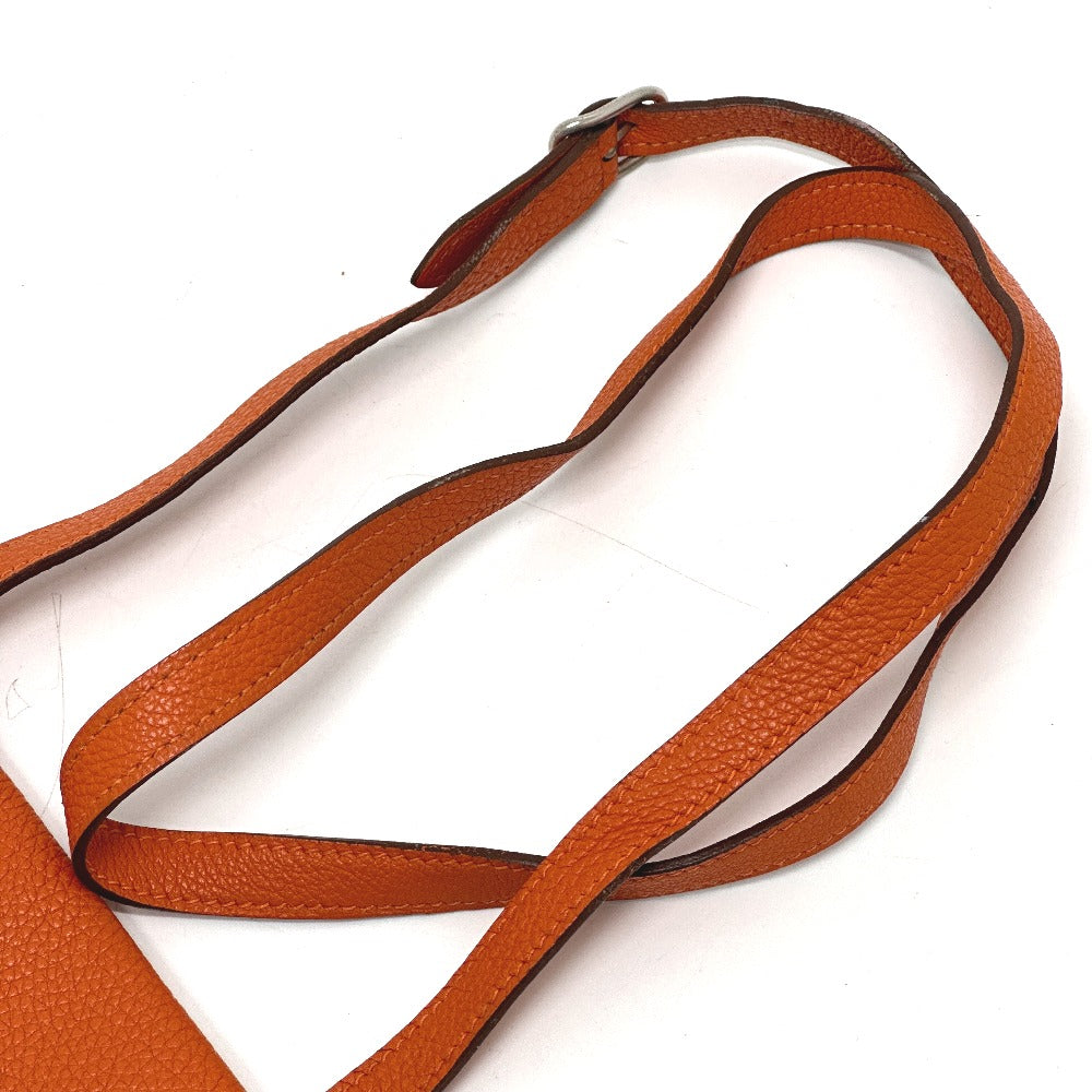 HERMES Shoulder Bag Togo Orange Crossbody bag Amery Women  d