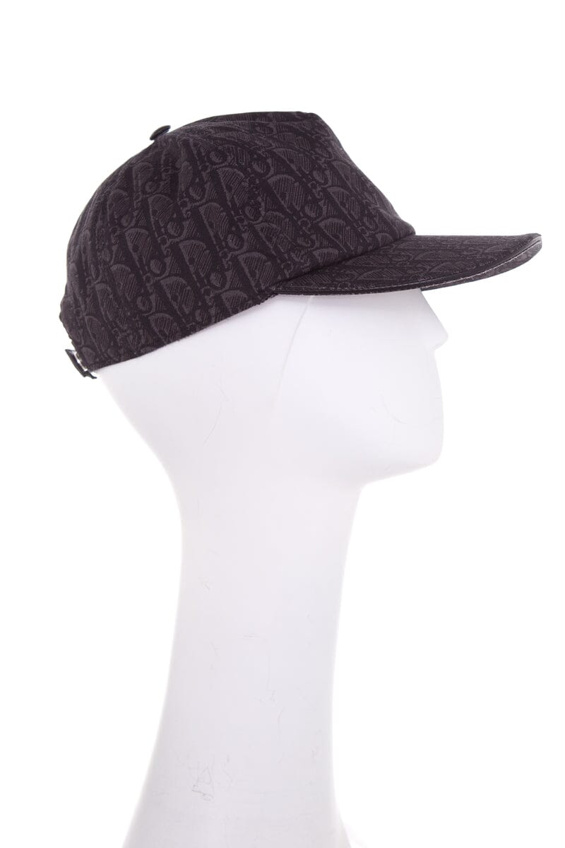 Dior 2020 Safari Print Oblique Charcoal Baseball Cap SZ L