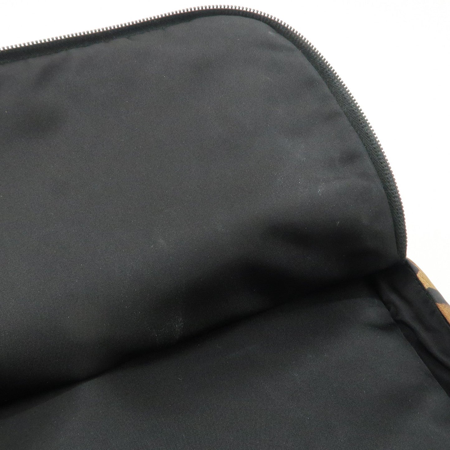 PRADA Nylon Leopard Print Back Pack Brown Black 2VZ062  d