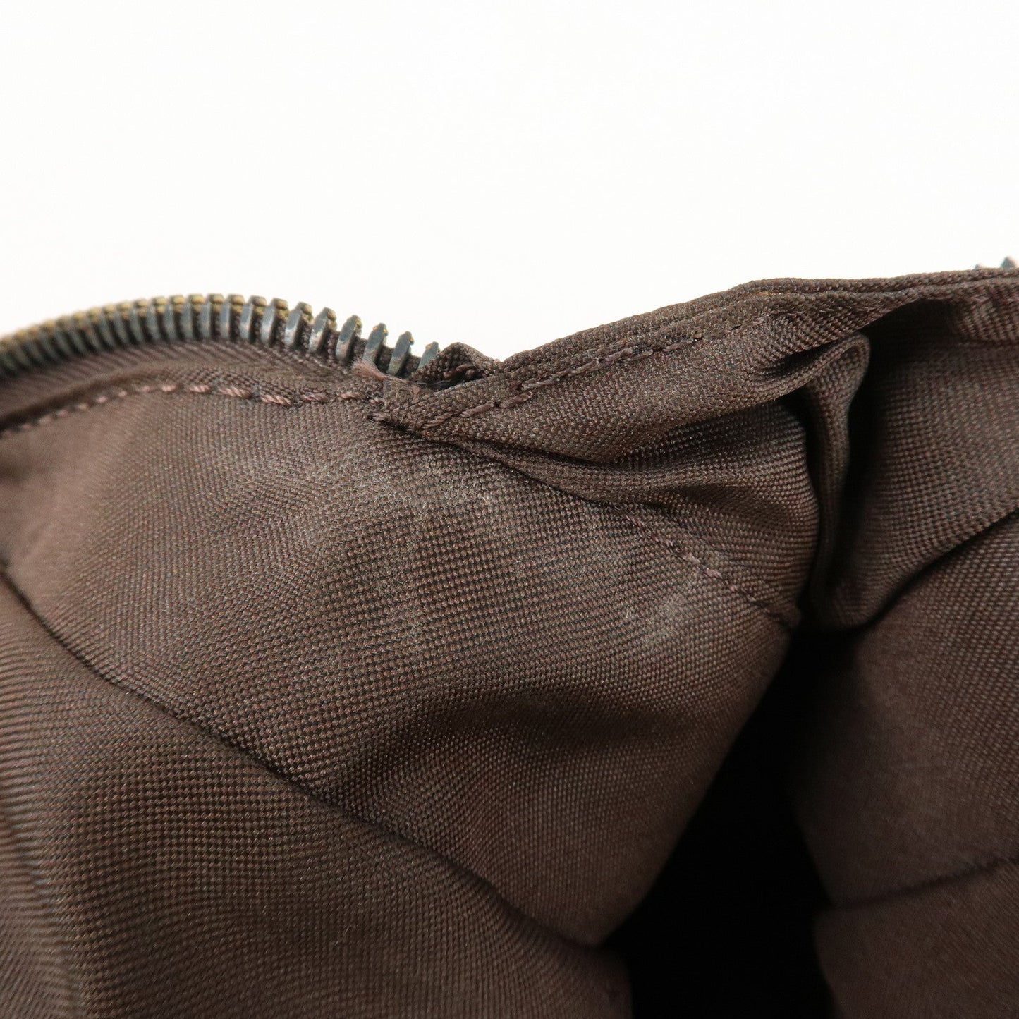 FENDI Fur Leather Tote Bag Hand Bag Shoulder Bag Brown 8BR286  d