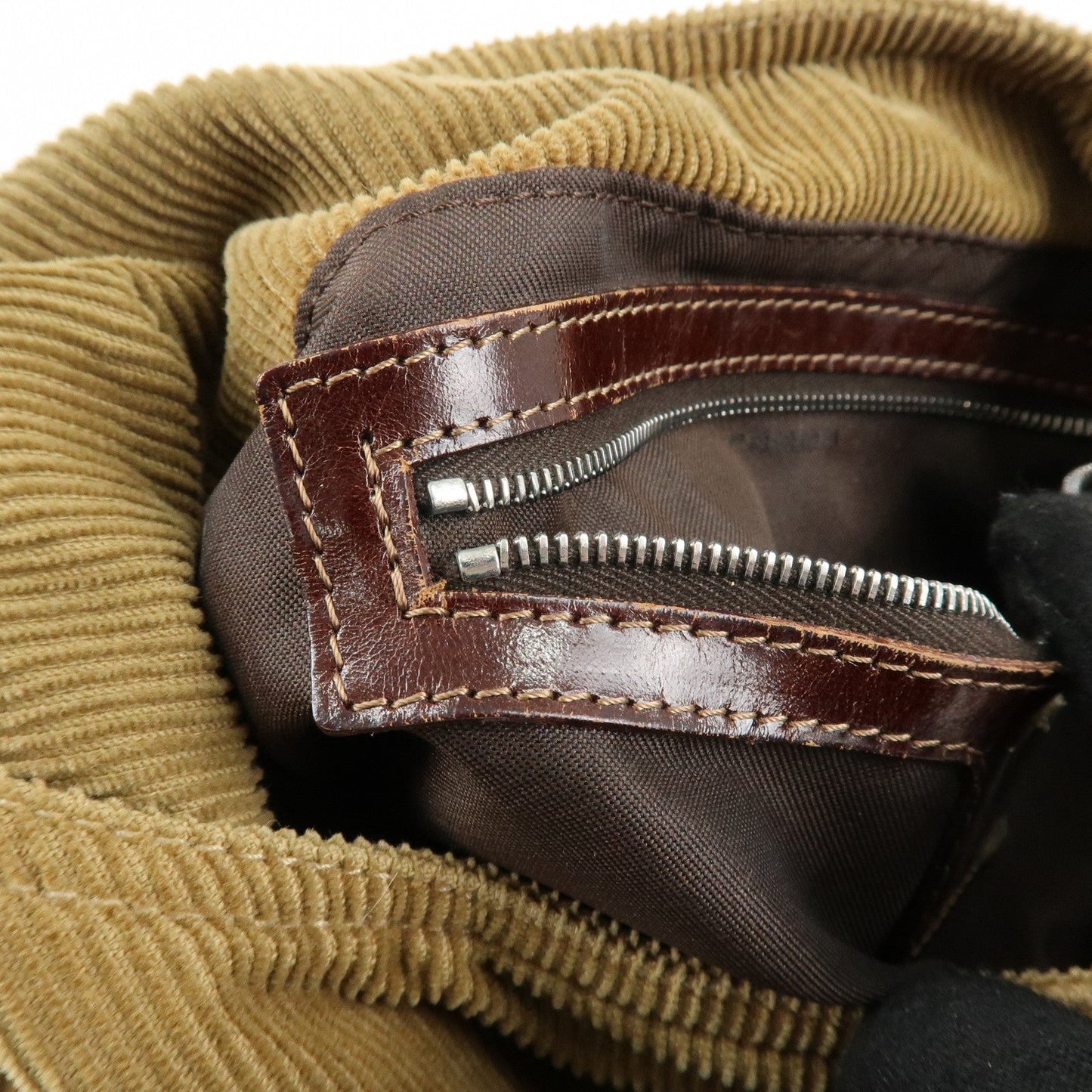 FENDI Corduroy Shoulder Bag 20686  d