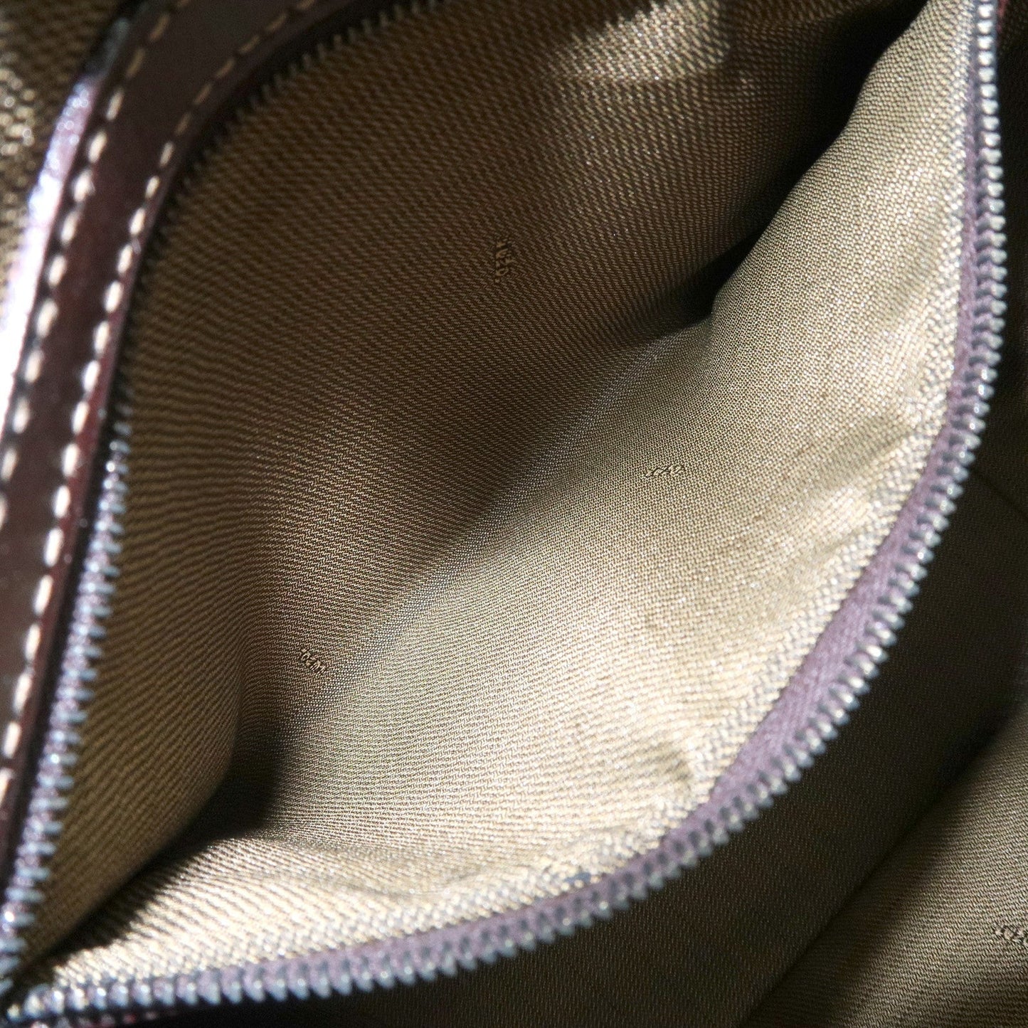 FENDI Zucca Canvas Leather 2 way Leather Hand Bag Shoulder Bag  d