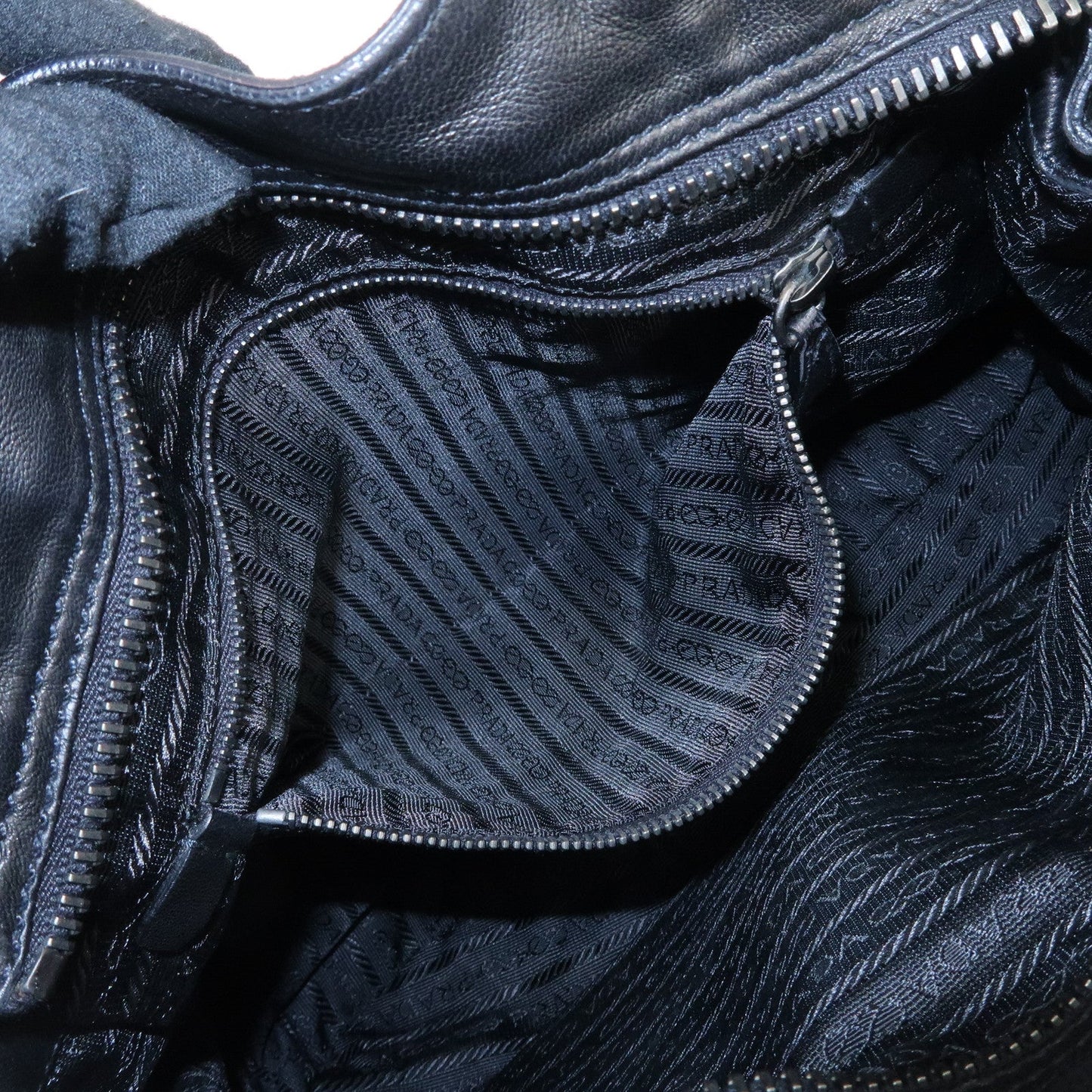 PRADA Leather Tote Bag Black  d