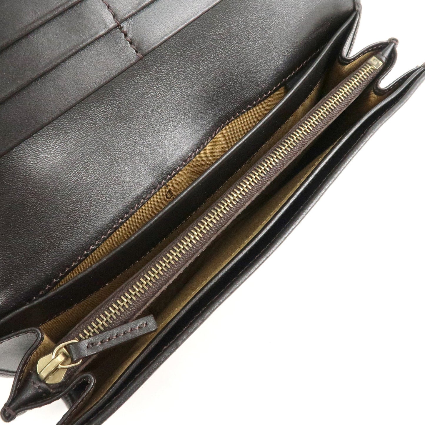 FENDI Zucca Canvas Leather Long Wallet Brown 8M0000  d