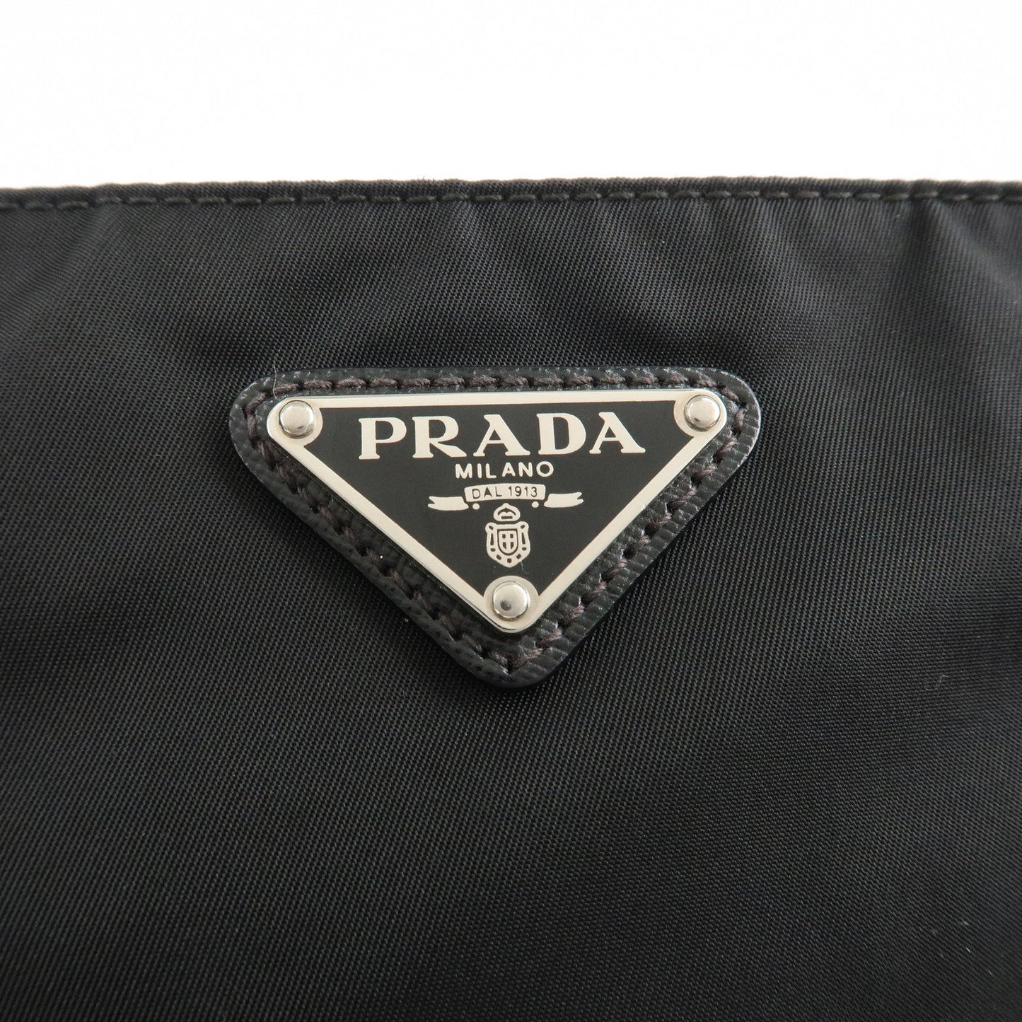 PRADA Logo Nylon Leather Shoulder Bag Crossbody Bag Black  d