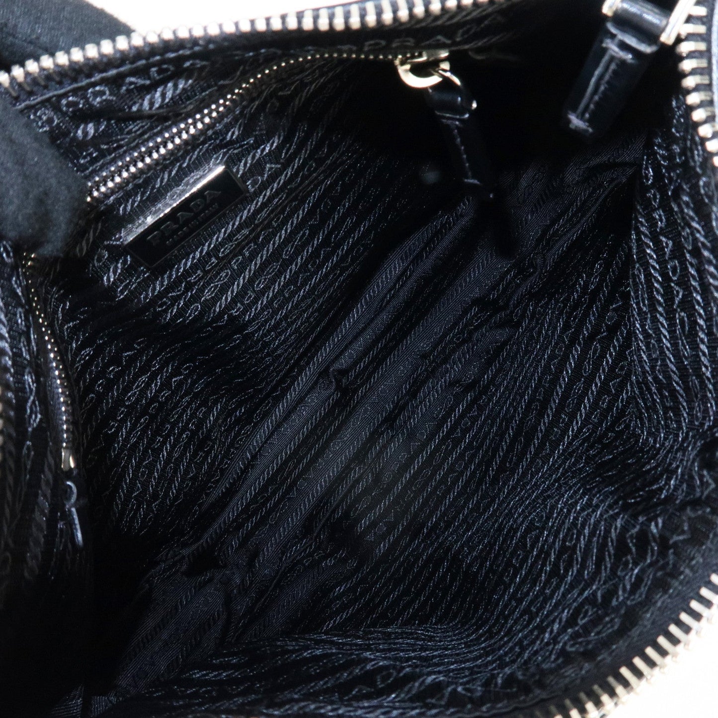 PRADA Nylon Leather Shoulder Bag Black BR2604  d