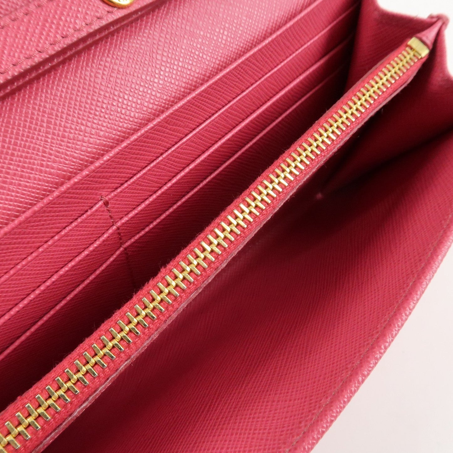 PRADA Saffiano Metal Chain Wallet Shoulder Bag Pink 1DH002  d