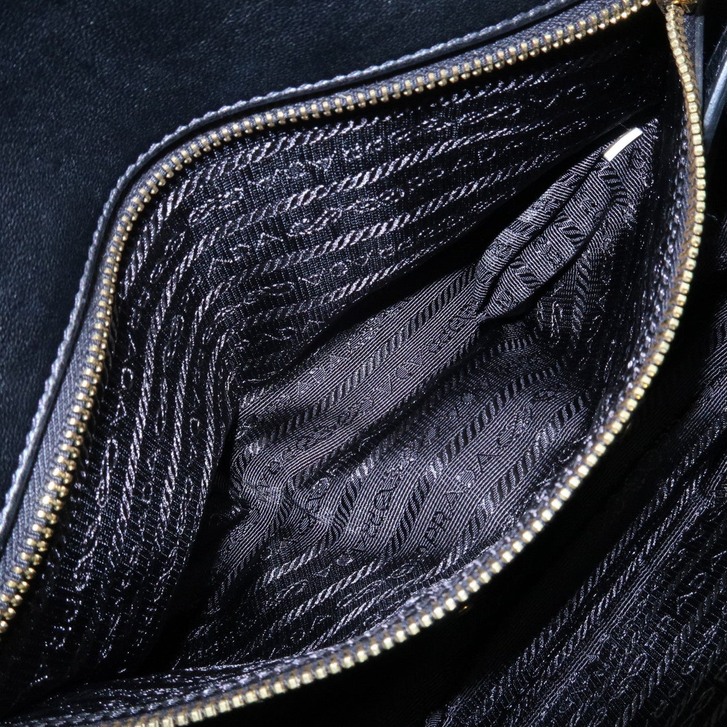 PRADA Logo Nylon Leather 2Way Bag Hand Bag Black NERO BN1407  d